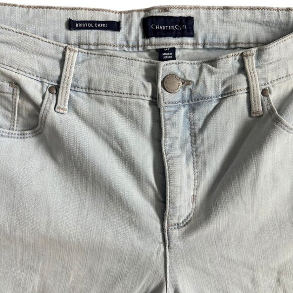 Charter Club Bristol Capri Size 14P Tummy Control Blue Denim - Picture 7 of 7
